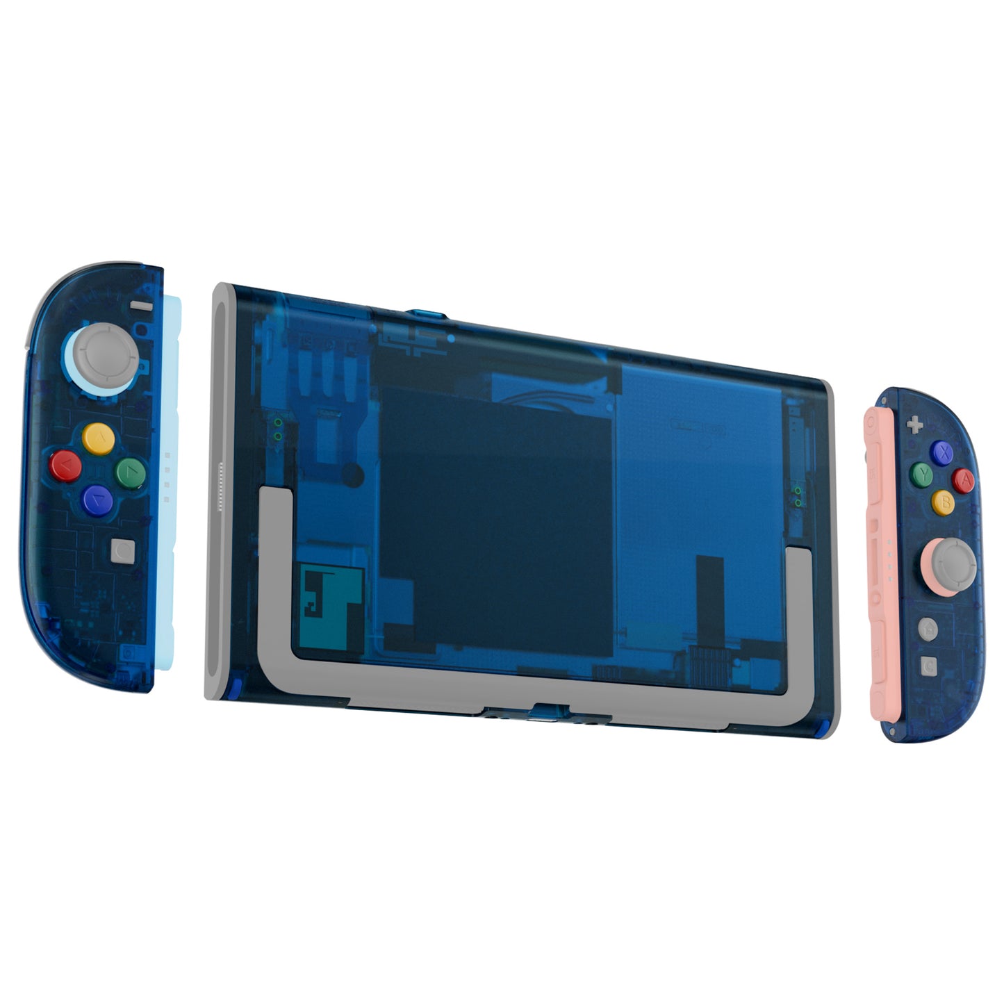 eXtremeRate DIY Replacement Full Set Shells with Buttons for Nintendo Switch 2 - Essence Version - Clear Blue