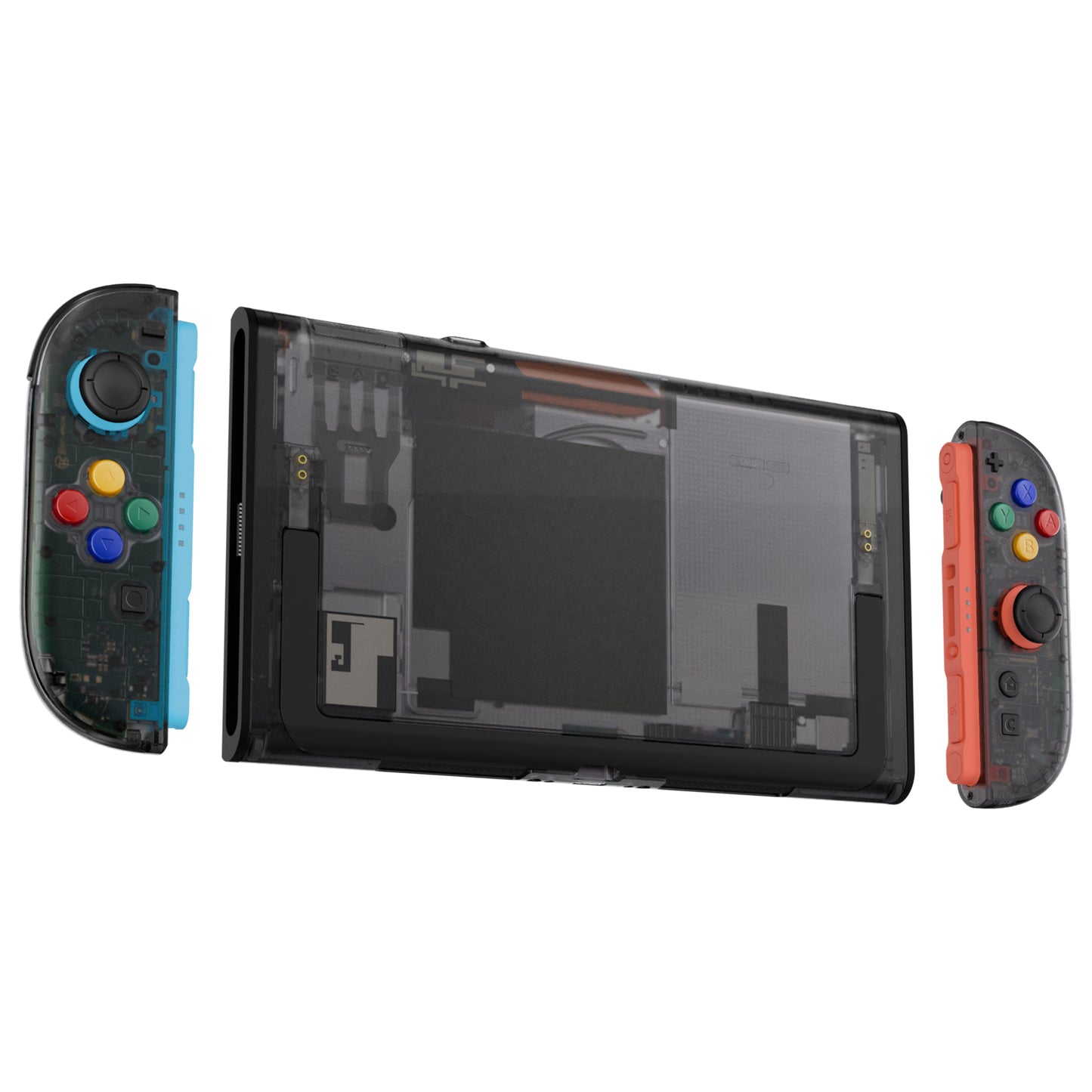 eXtremeRate DIY Replacement Full Set Shells with Buttons for Nintendo Switch 2 - Essence Version - Clear Slate Black