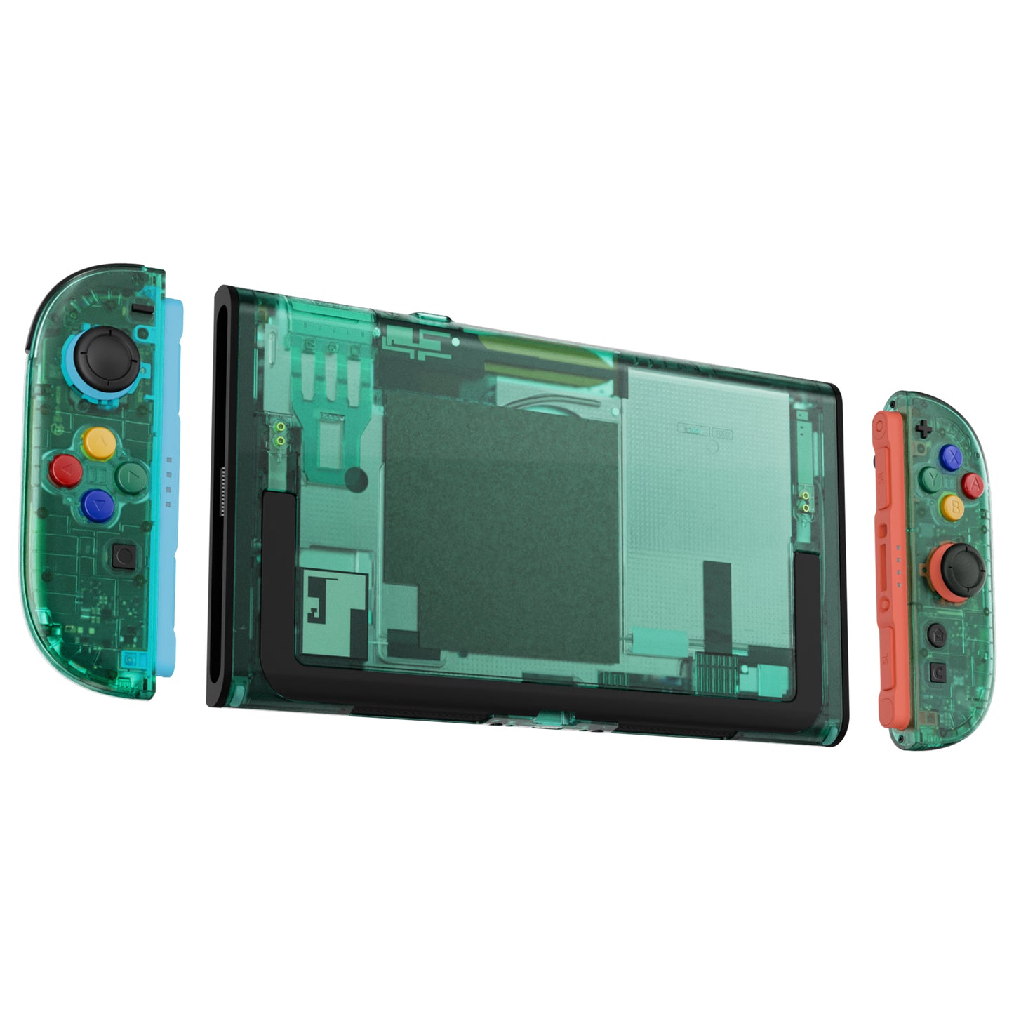 eXtremeRate DIY Replacement Full Set Shells with Buttons for Nintendo Switch 2 - Essence Version - Emerald Green