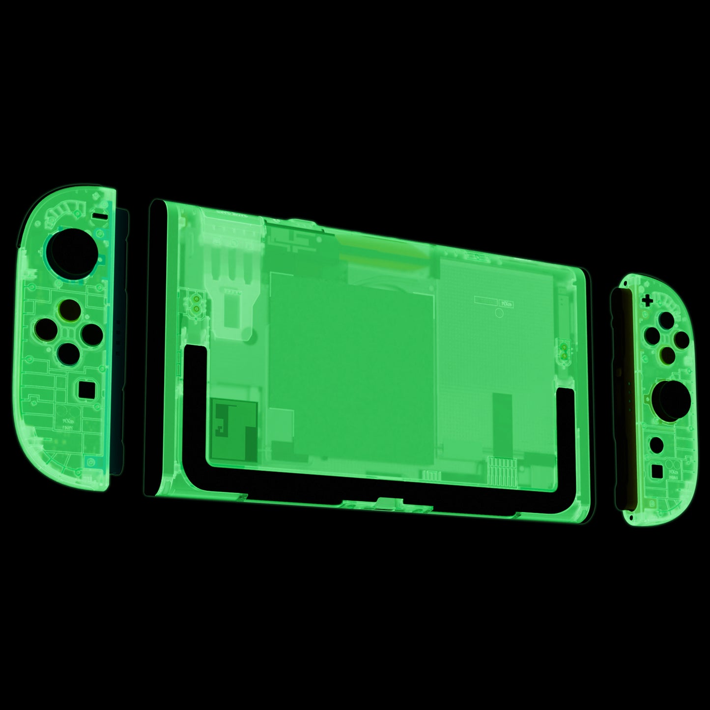 eXtremeRate DIY Replacement Full Set Shells with Buttons for Nintendo Switch 2 - Essence Version - Glow in Dark - Green