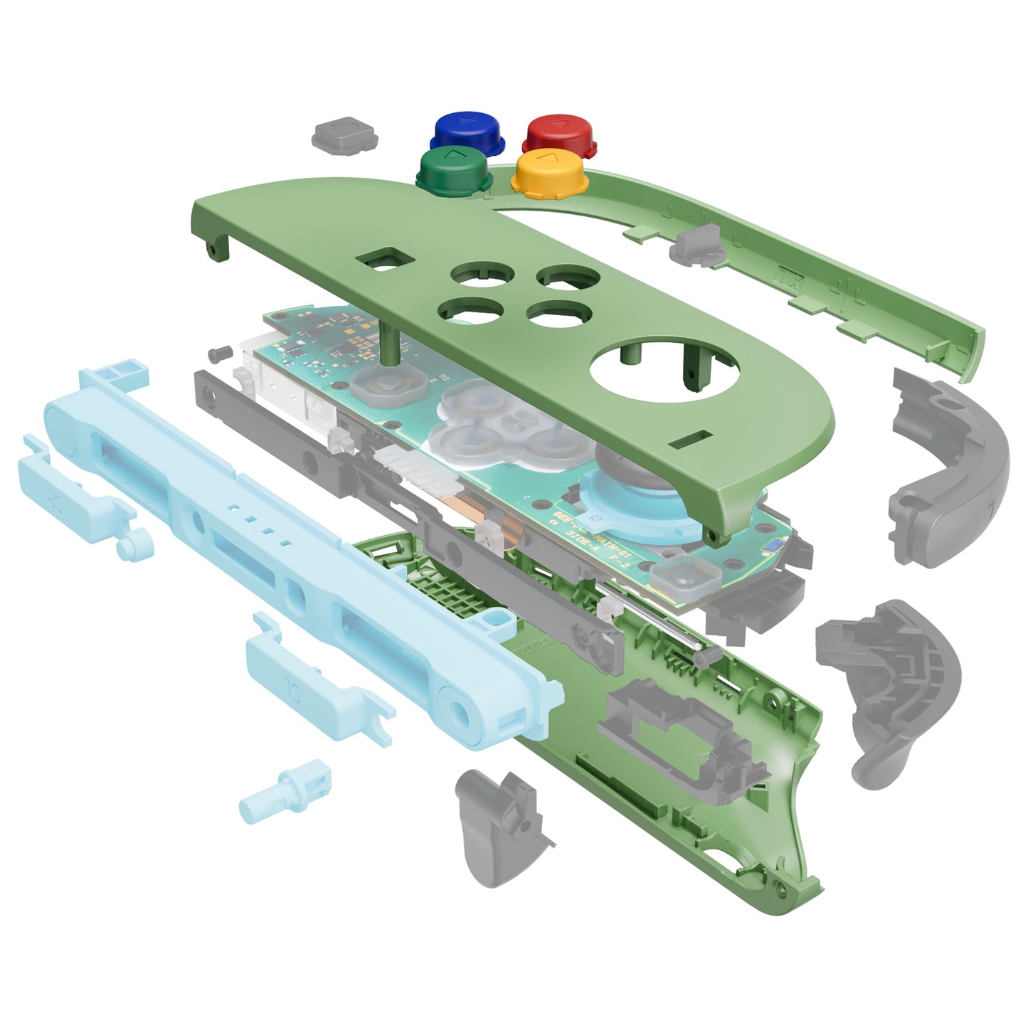 eXtremeRate DIY Replacement Full Set Shells with Buttons for Nintendo Switch 2 - Essence Version - Matcha Green