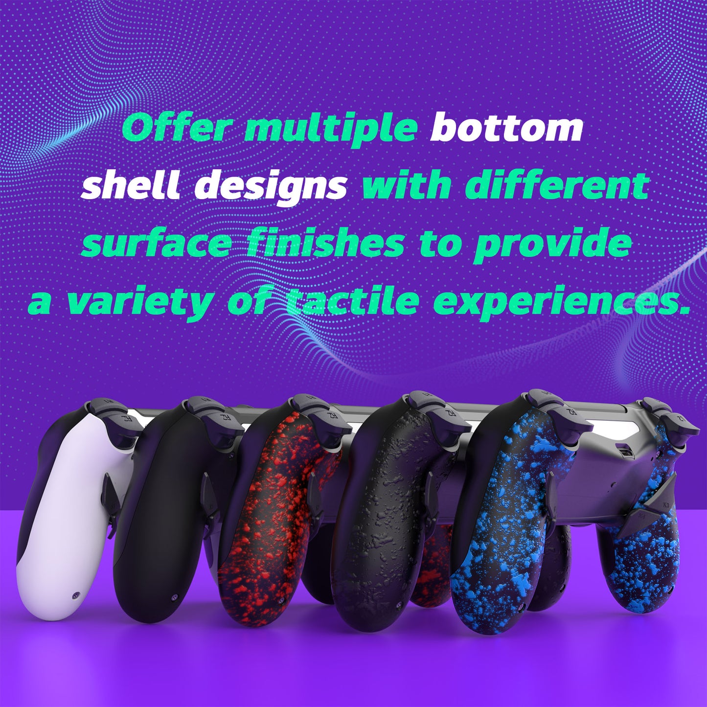 eXtremeRate Dawn Type-C Version Remap Kit for PS4 Slim Pro Controller JDM-040/050/055 - Black