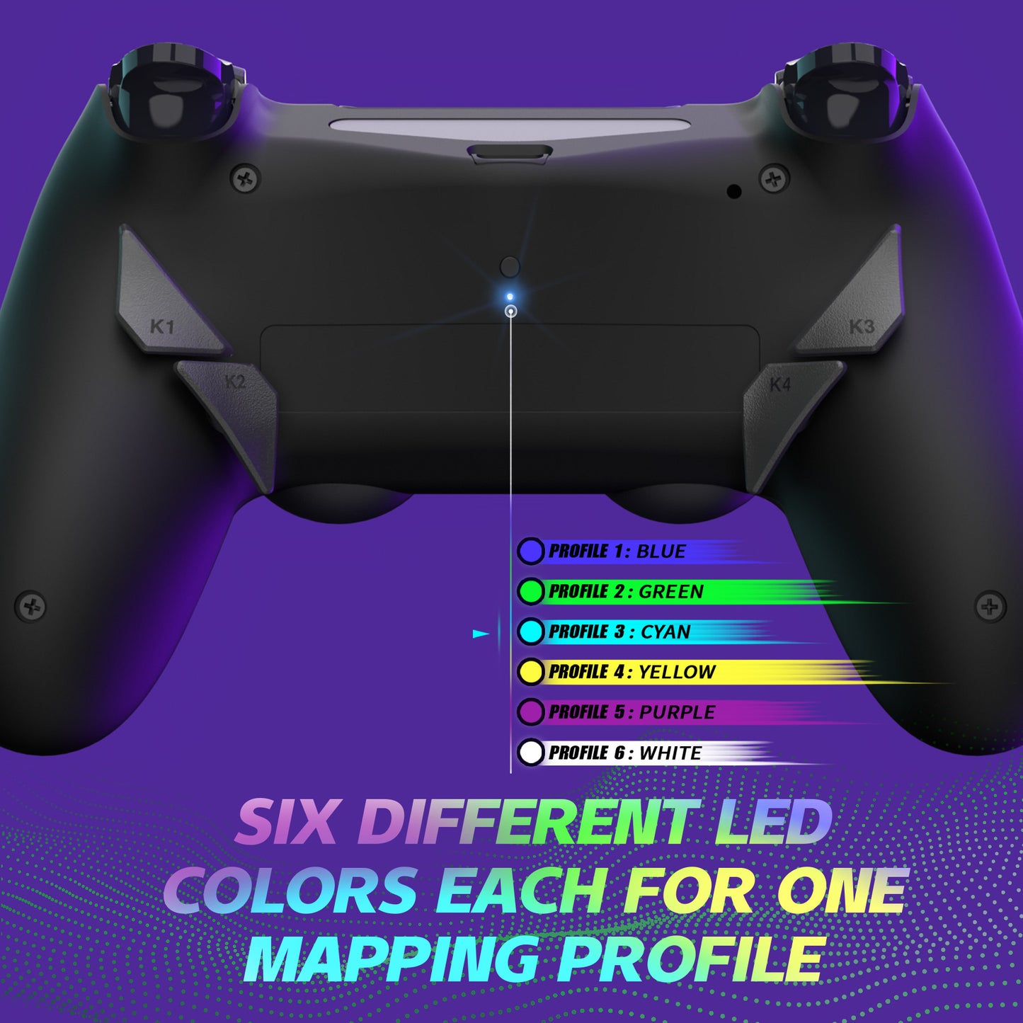 eXtremeRate Dawn Type-C Version Remap Kit for PS4 Slim Pro Controller JDM-040/050/055 - Black