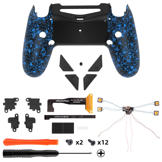 eXtremeRate Dawn Type-C Version Remap Kit for PS4 Slim Pro Controller JDM-040/050/055 - Textured Blue