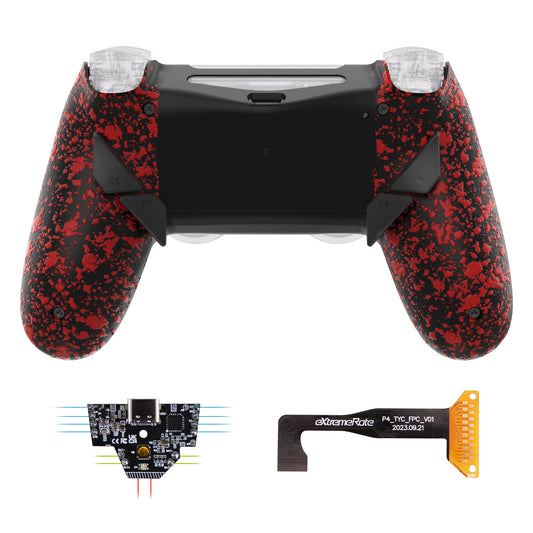 eXtremeRate Dawn Type-C Version Remap Kit for PS4 Slim Pro Controller JDM-040/050/055 - Textured Red