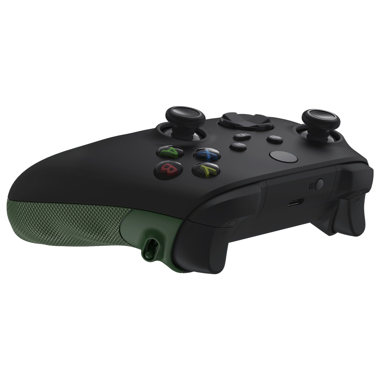 eXtremeRate FLEXOR Rubberized Side Rails Grips Trigger Stop Kit for Xbox Series X/S Controller & Xbox Core Controller - Deep Pine