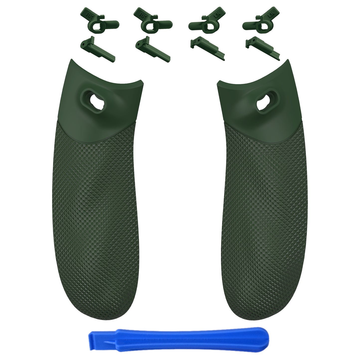 eXtremeRate FLEXOR Rubberized Side Rails Grips Trigger Stop Kit for Xbox Series X/S Controller & Xbox Core Controller - Deep Pine