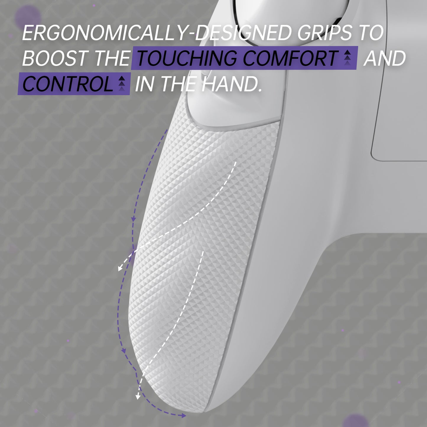 eXtremeRate FLEXOR Rubberized Side Rails Grips Trigger Stop Kit for Xbox Series X/S Controller & Xbox Core Controller - Frosted White