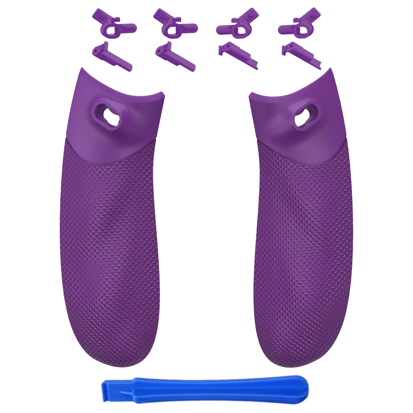 eXtremeRate FLEXOR Rubberized Side Rails Grips Trigger Stop Kit for Xbox Series X/S Controller & Xbox Core Controller - Mist Purple