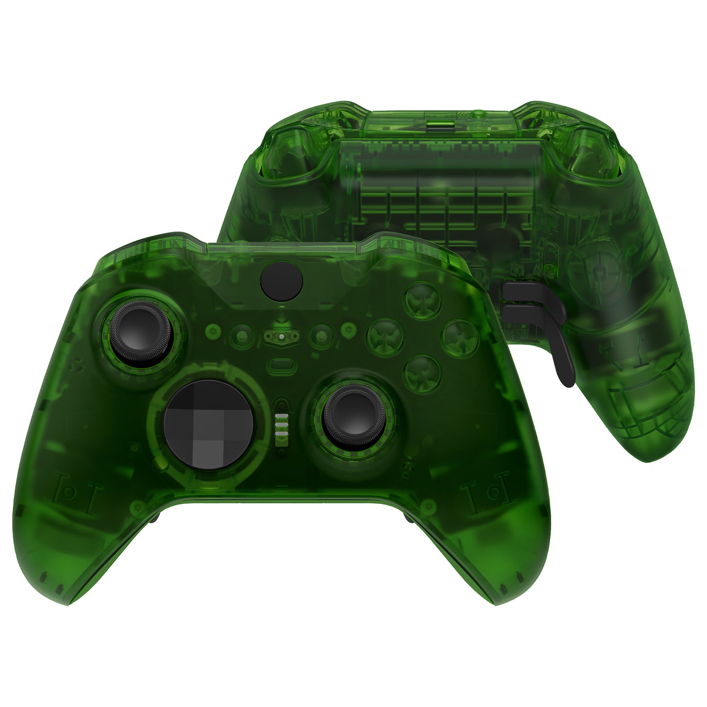 eXtremeRate Full Set Shell with Buttons for Xbox One Elite Series 2 & Elite 2 Core Controller (Model 1797) - Clear Green