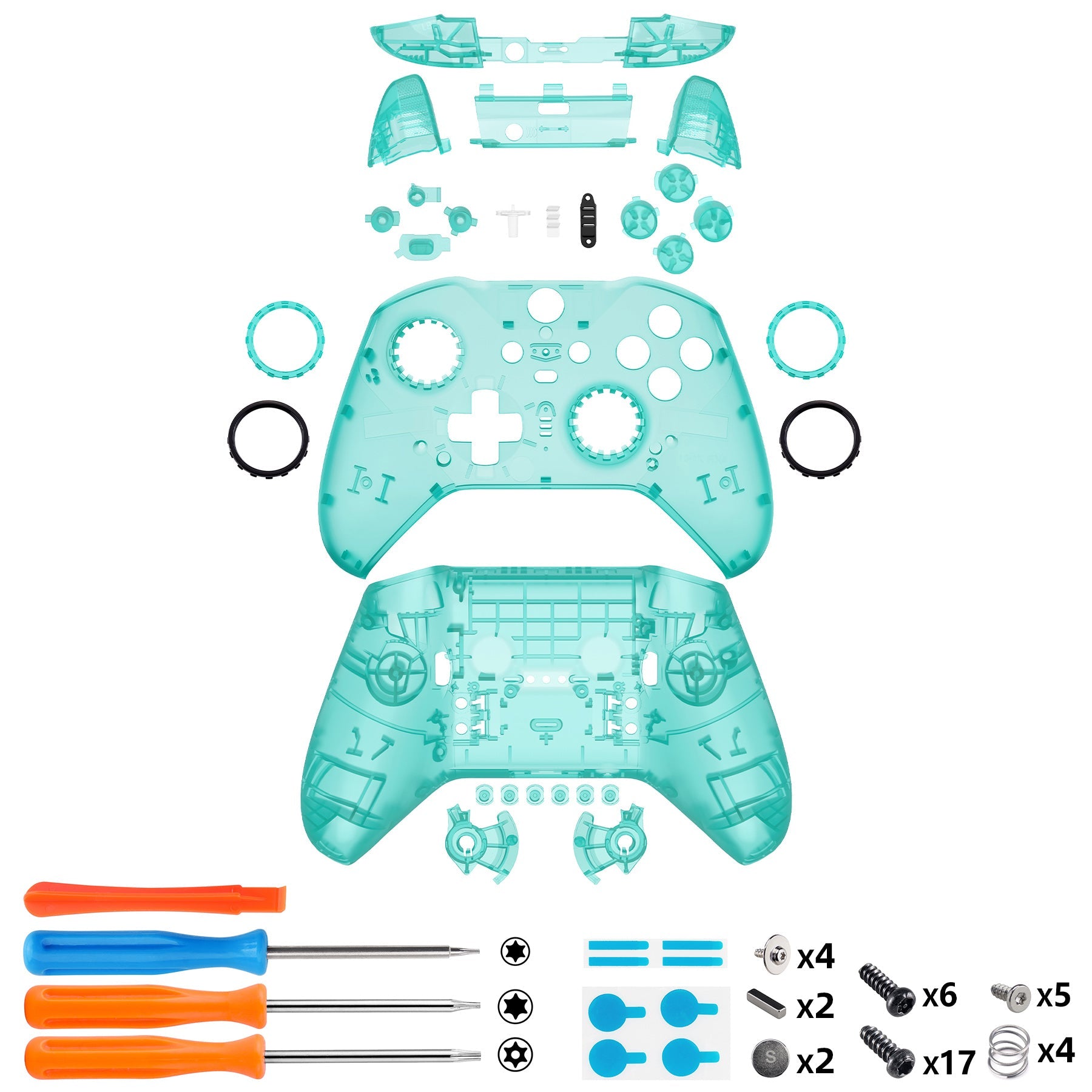 eXtremeRate Full Set Shell with Buttons for Xbox One Elite Series 2 & Elite 2 Core Controller (Model 1797) - Emerald Green eXtremeRate