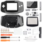 eXtremeRate IPS Ready Upgraded GBA Replacement Full Set Shells with Buttons for Gameboy Advance, Compatible with Both IPS & Standard LCD - Graphite Carbon Fiber
