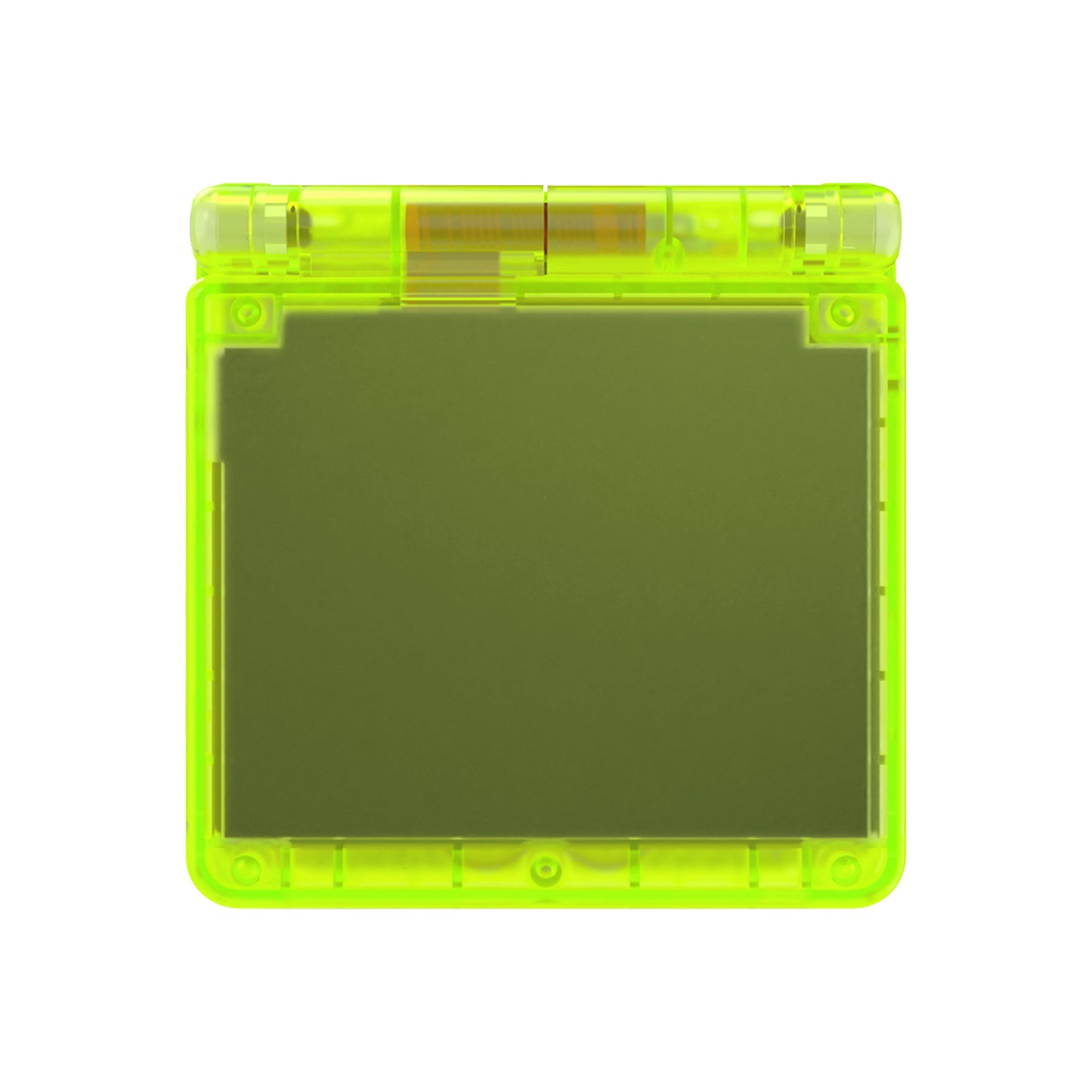 eXtremeRate IPS Ready Upgraded Replacement Full Set Shells with Buttons for Gameboy Advance SP GBA SP, Compatible with Both IPS & Standard LCD - Clear Lime Green