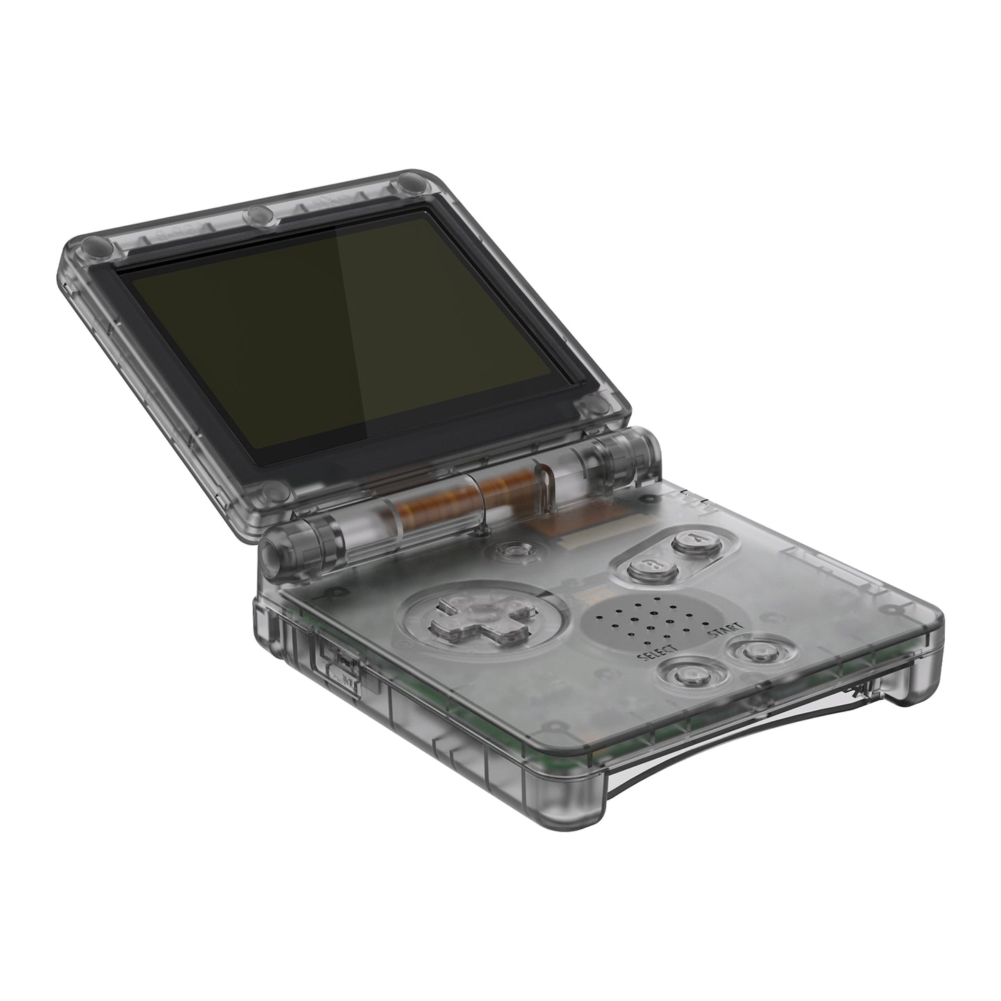 eXtremeRate IPS Ready Upgraded Replacement Full Set Shells with Buttons for Gameboy Advance SP GBA SP, Compatible with Both IPS & Standard LCD - Clear Black