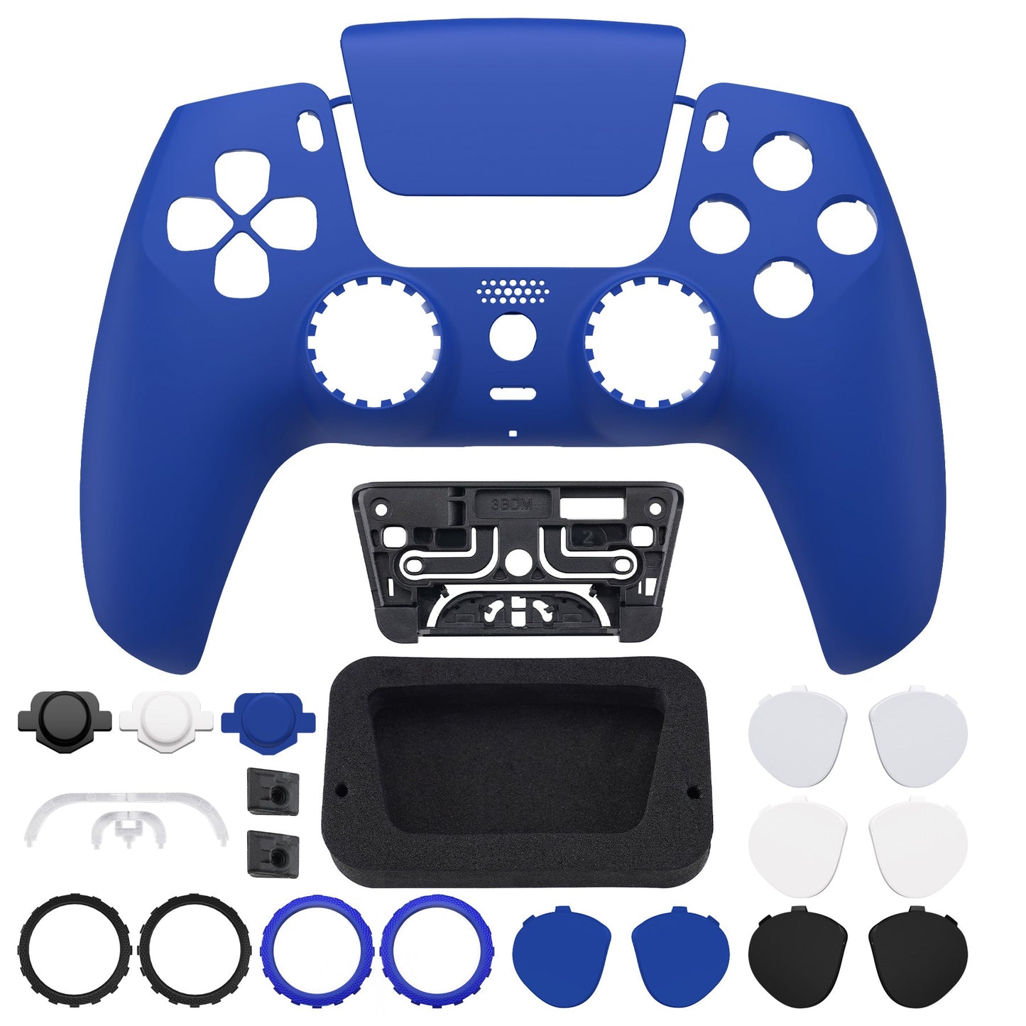 eXtremeRate LUNA Redesigned Replacement Front Shell with Touchpad Compatible with PS5 Controller BDM-010/020/030/040/050 - Blue eXtremeRate