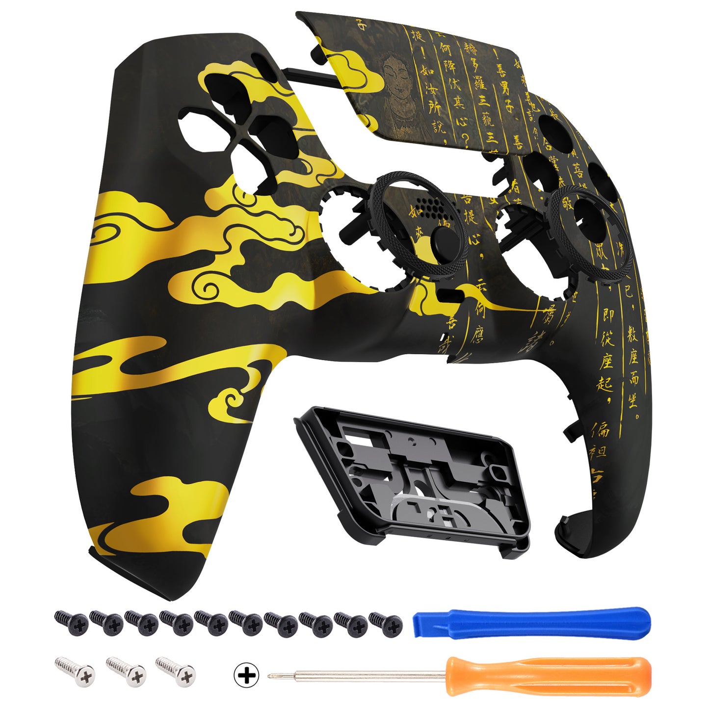 eXtremeRate LUNA Redesigned Replacement Front Shell with Touchpad Compatible with PS5 Controller BDM-010/020/030/040/050 - Eastern Myth