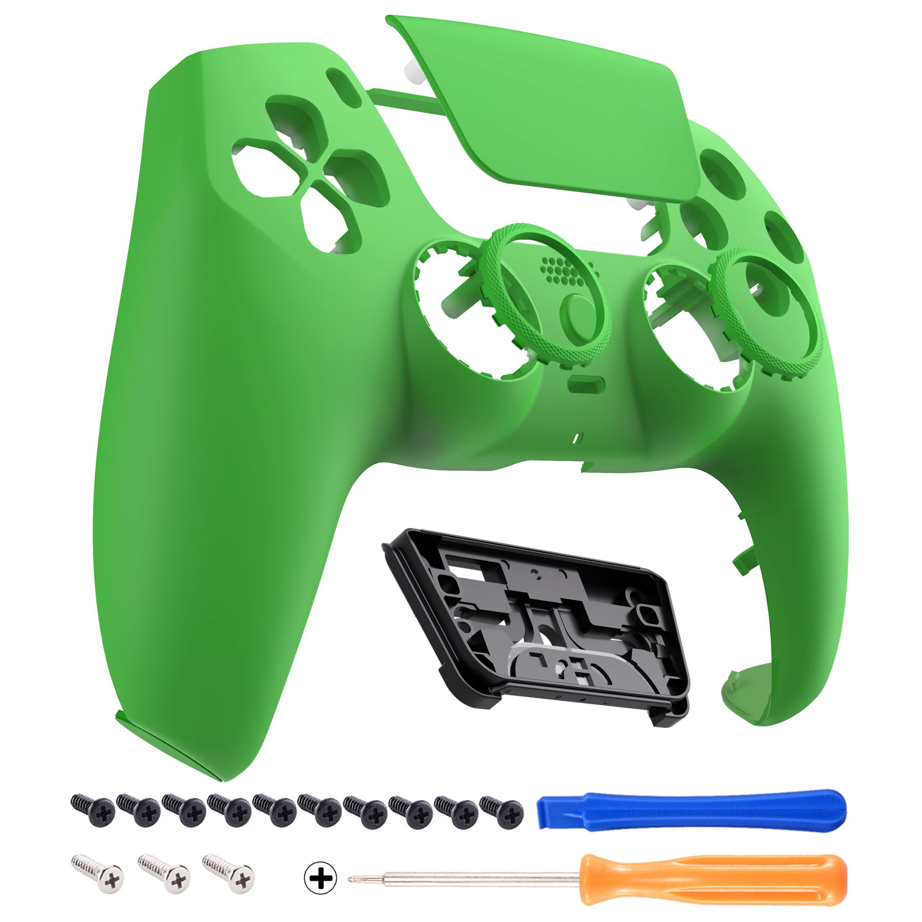 eXtremeRate LUNA Redesigned Replacement Front Shell with Touchpad Compatible with PS5 Controller BDM-010/020/030/040/050 - Green eXtremeRate