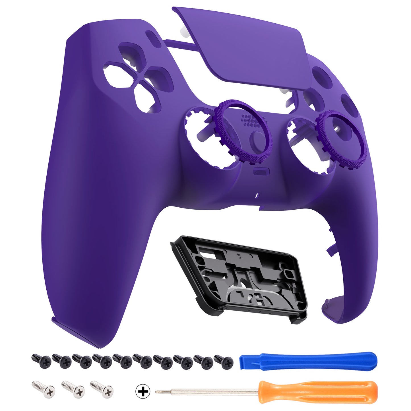eXtremeRate LUNA Redesigned Replacement Front Shell with Touchpad Compatible with PS5 Controller BDM-010/020/030/040/050 - Purple