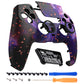 eXtremeRate LUNA Redesigned Replacement Front Shell with Touchpad Compatible with PS5 Controller BDM-010/020/030/040/050 - Glow in Dark - Cosmic Camo
