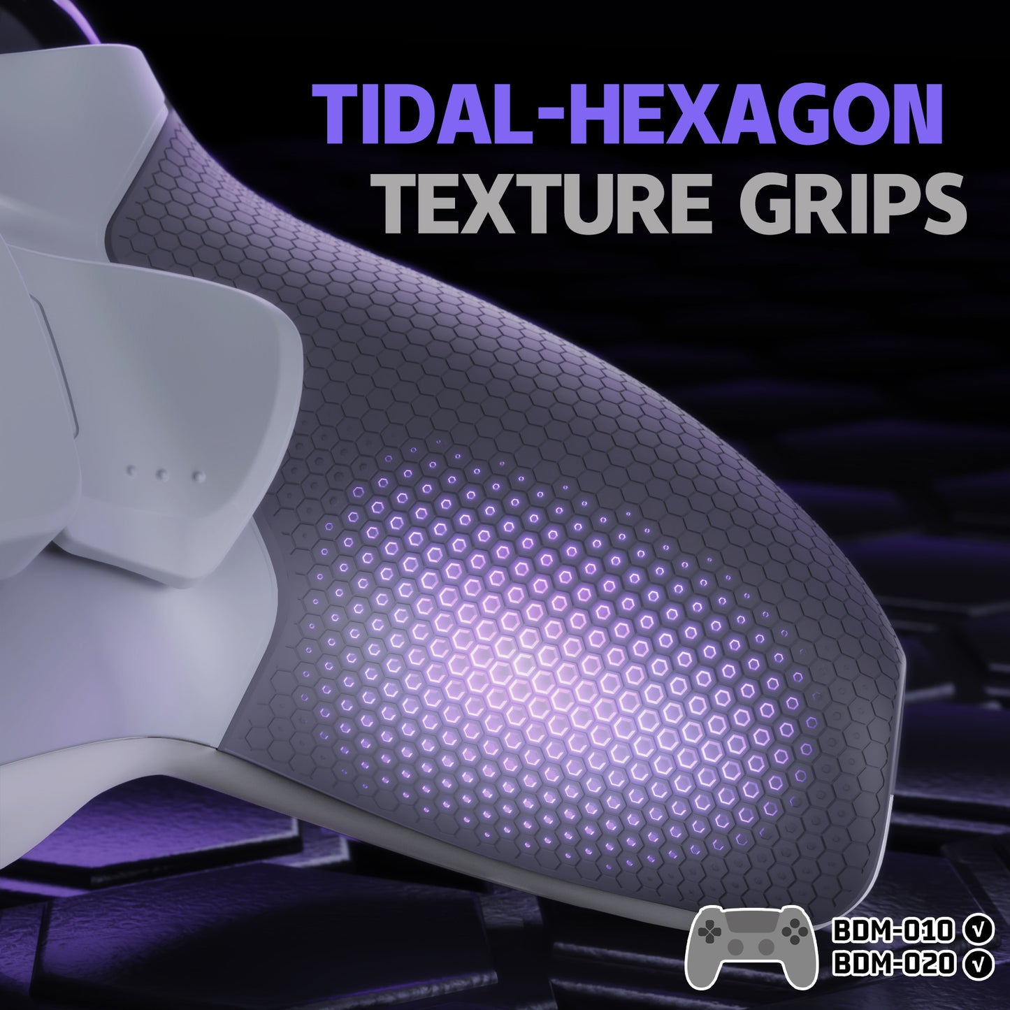 eXtremeRate RISE Plus MAX Back Paddles Kit with Clicky Trigger Stops & Rubberized Grip for PS5 Controller BDM-010/020 - New Hope Gray & Classic Gray