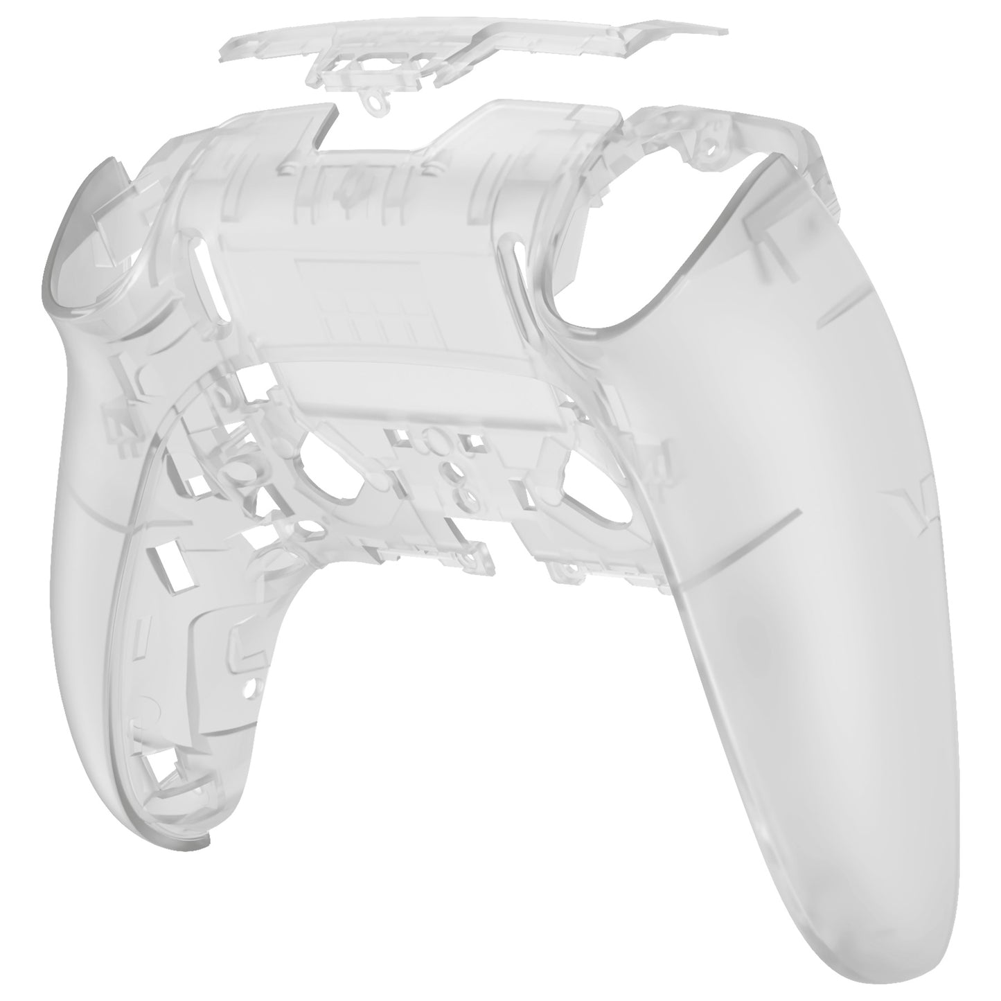 eXtremeRate Replacement Back Housing Bottom Shell Compatible with PS5 Edge Controller - Glow in Dark - Green