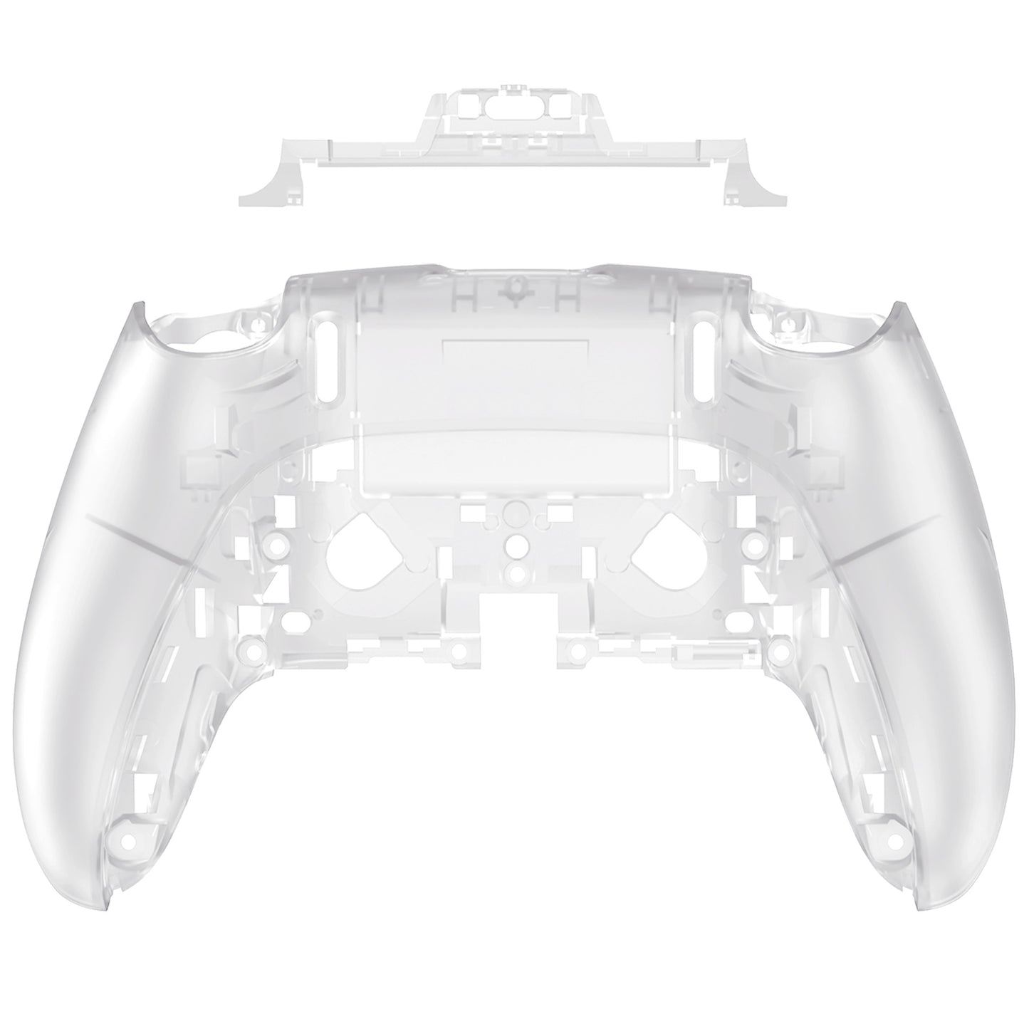 eXtremeRate Replacement Back Housing Bottom Shell Compatible with PS5 Edge Controller - Glow in Dark - Green
