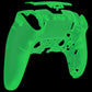 eXtremeRate Replacement Back Housing Bottom Shell Compatible with PS5 Edge Controller - Glow in Dark - Green
