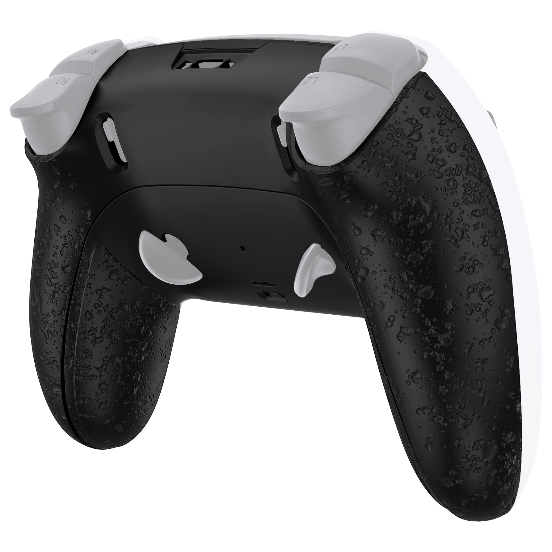eXtremeRate Replacement Back Housing Bottom Shell & Clip Shell Compatible with PS5 Edge Controller -  Textured Black eXtremeRate