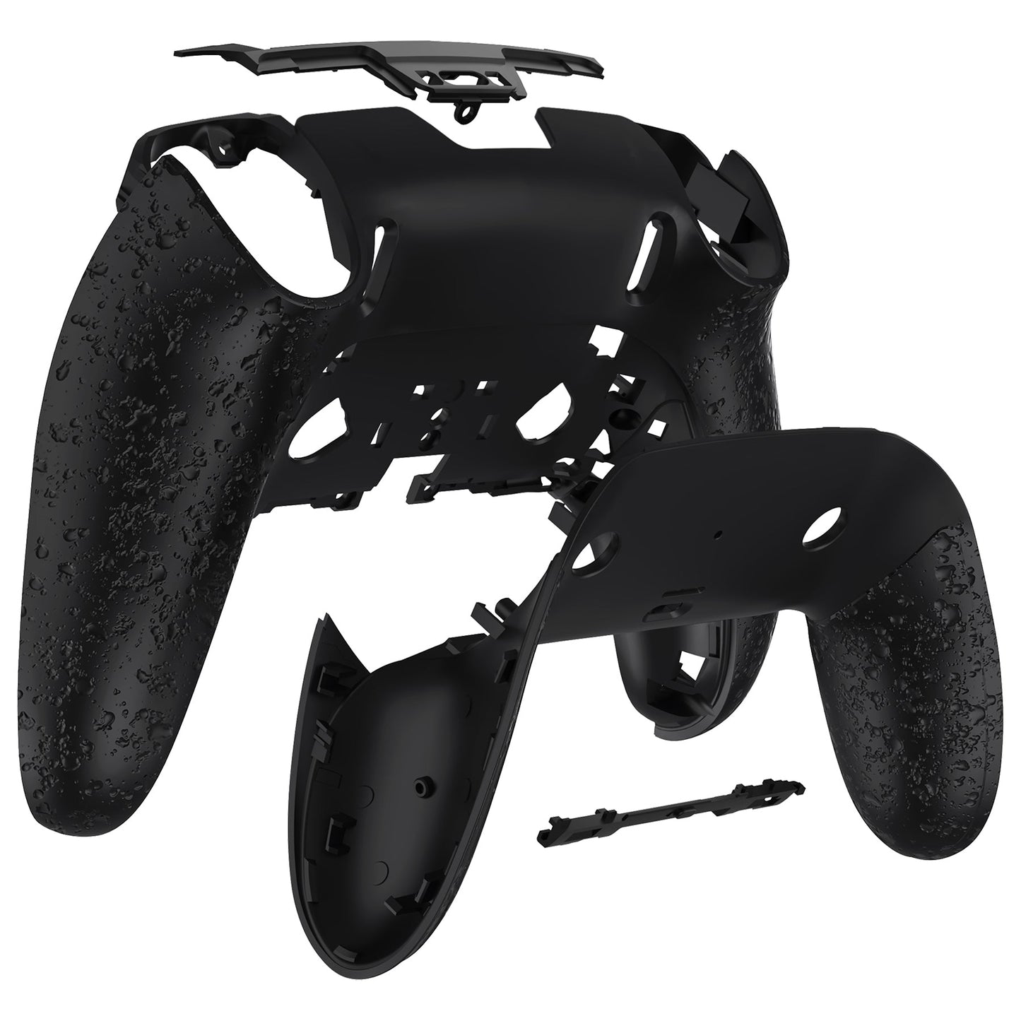 eXtremeRate Replacement Back Housing Bottom Shell & Clip Shell Compatible with PS5 Edge Controller -  Textured Black eXtremeRate