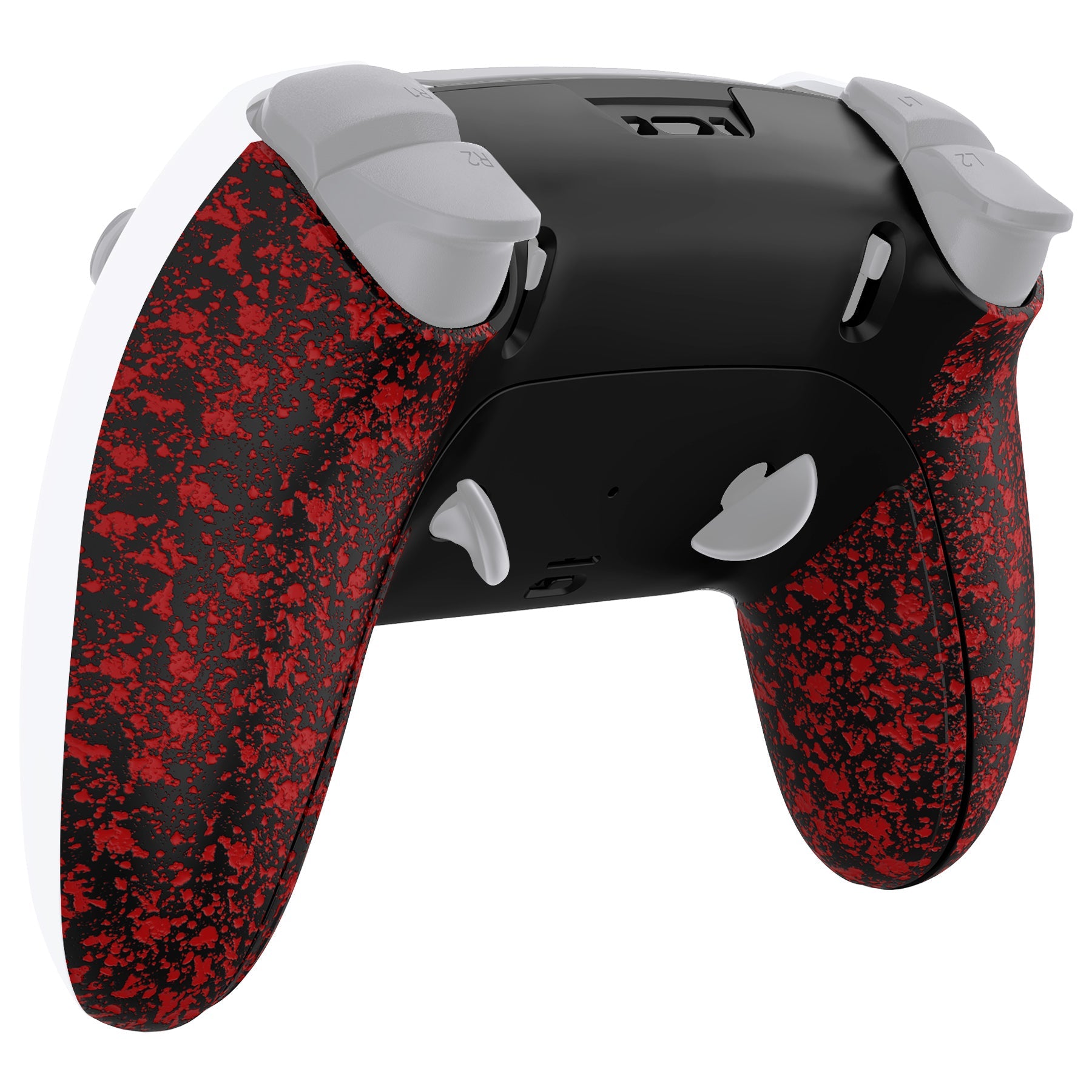 eXtremeRate Replacement Back Housing Bottom Shell & Clip Shell Compatible with PS5 Edge Controller -  Textured Red eXtremeRate