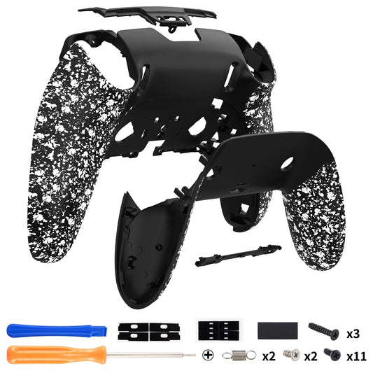 eXtremeRate Replacement Back Housing Bottom Shell & Clip Shell Compatible with PS5 Edge Controller -  Textured White eXtremeRate