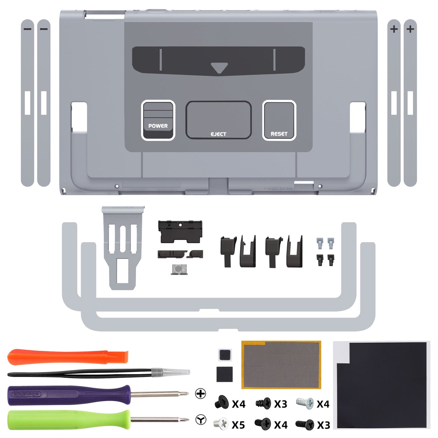 eXtremeRate Replacement DIY Rear Back Plate for Nintendo Switch 2 Handheld Console  (Without Kickstand) - SFC SNES Classic EU Style eXtremeRate