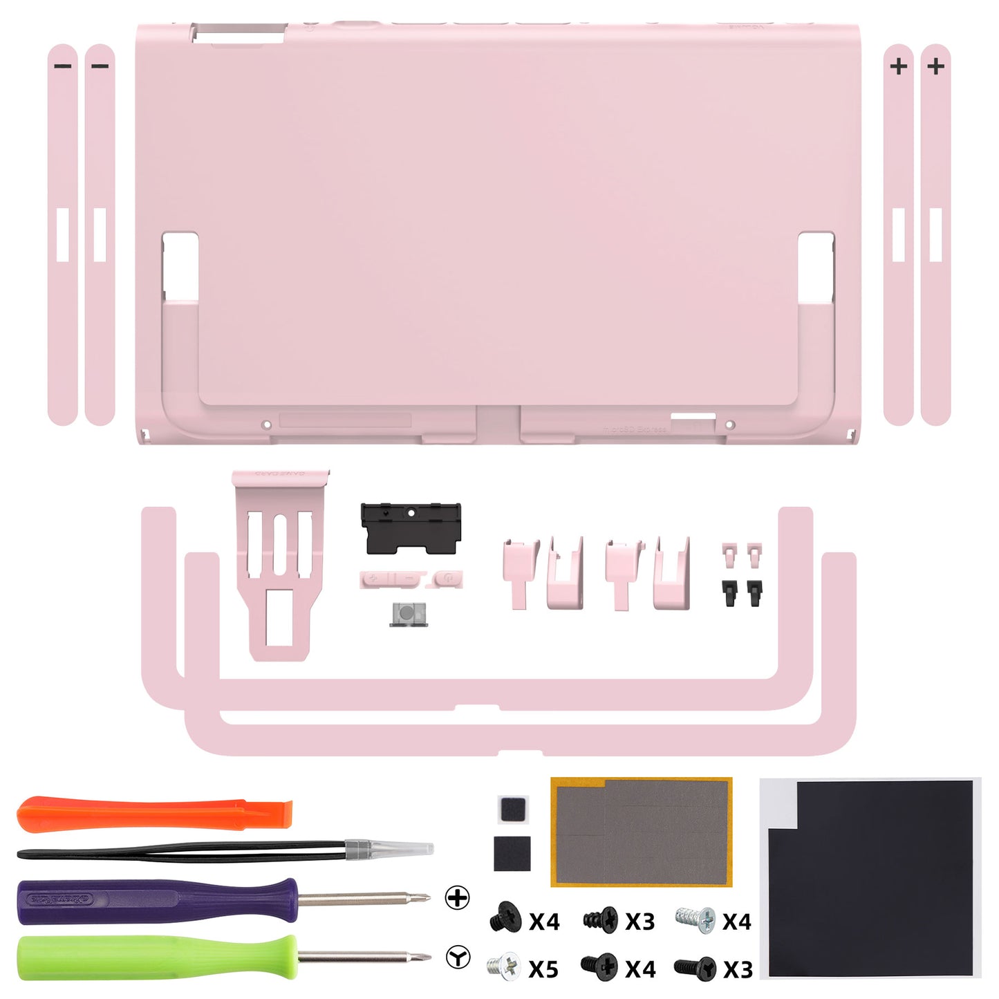 eXtremeRate Replacement DIY Rear Back Plate for Nintendo Switch 2 Handheld Console  (Without Kickstand) - Cherry Blossoms Pink