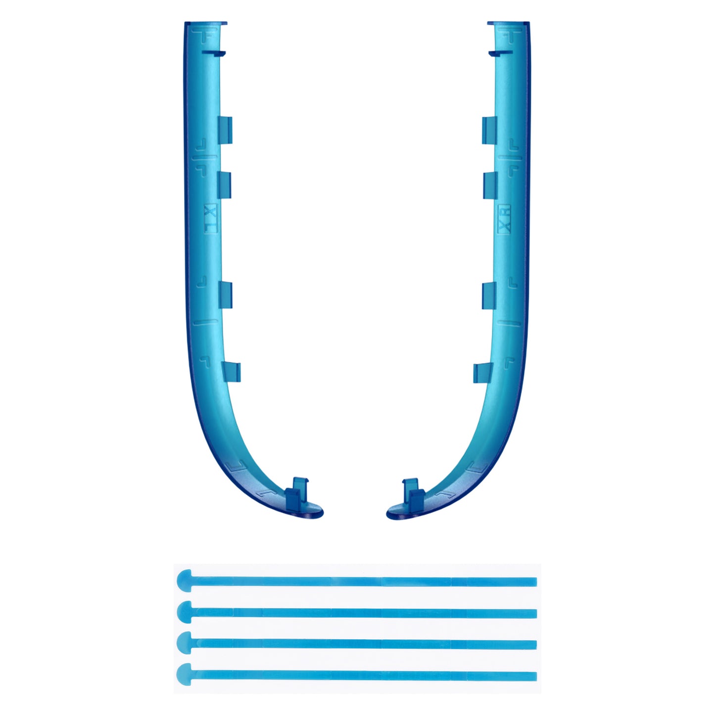 eXtremeRate Replacement Decorative Strips for Joycon 2 of Nintendo Switch 2 - Clear Blue