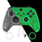 eXtremeRate Replacement Front Housing Shell Case with Accent Rings for Xbox One Elite Series 2 & Elite 2 Core Controller (Model 1797) - Glow in Dark - Green
