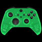 eXtremeRate Replacement Front Housing Shell Case with Accent Rings for Xbox One Elite Series 2 & Elite 2 Core Controller (Model 1797) - Glow in Dark - Green