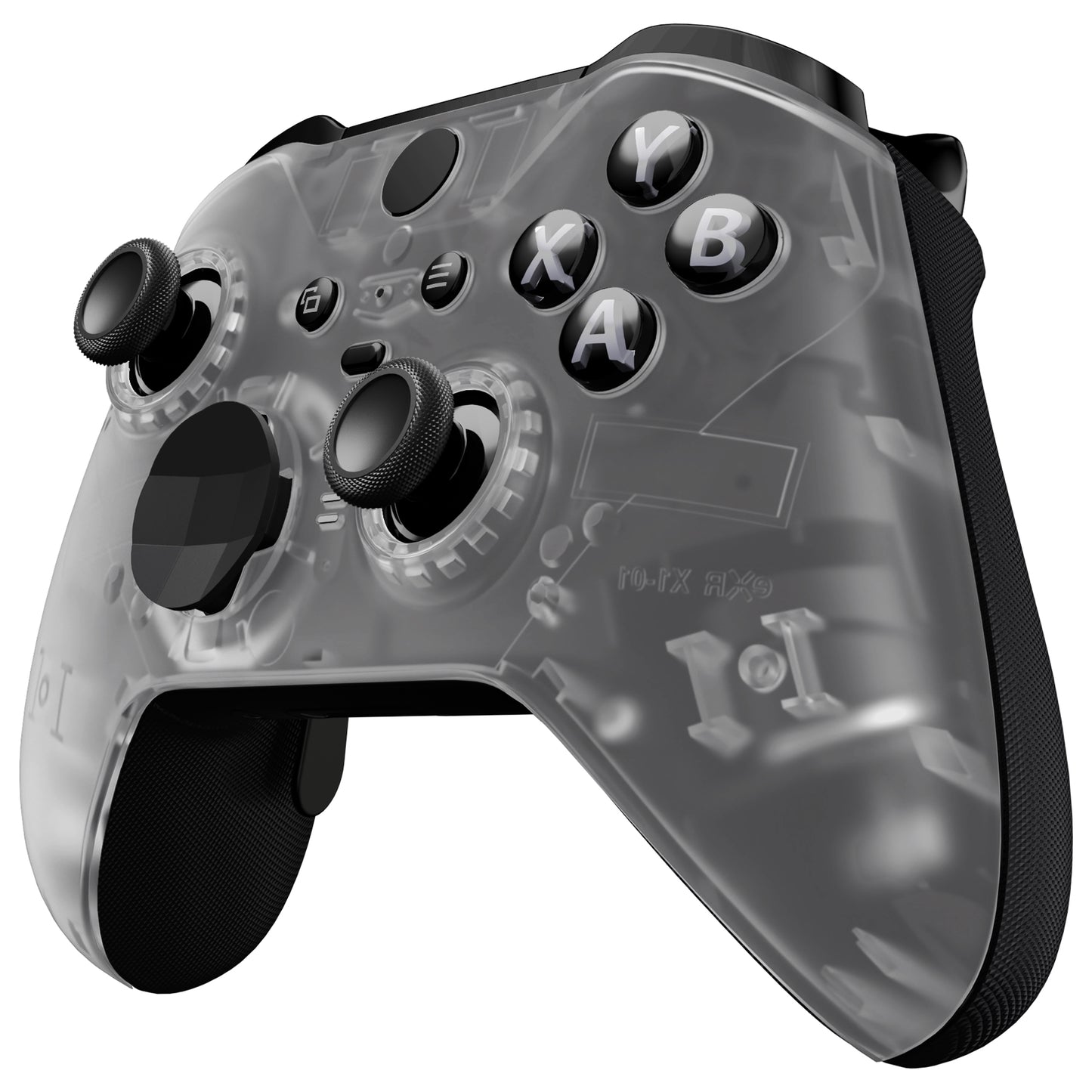 eXtremeRate Replacement Front Housing Shell Case with Accent Rings for Xbox One Elite Series 2 & Elite 2 Core Controller (Model 1797) - Glow in Dark - Green