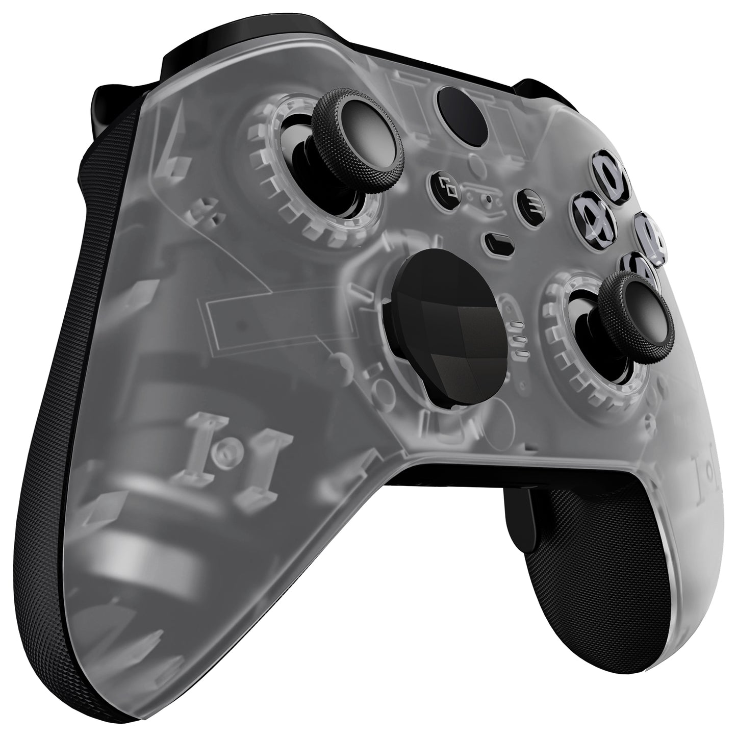 eXtremeRate Replacement Front Housing Shell Case with Accent Rings for Xbox One Elite Series 2 & Elite 2 Core Controller (Model 1797) - Glow in Dark - Green