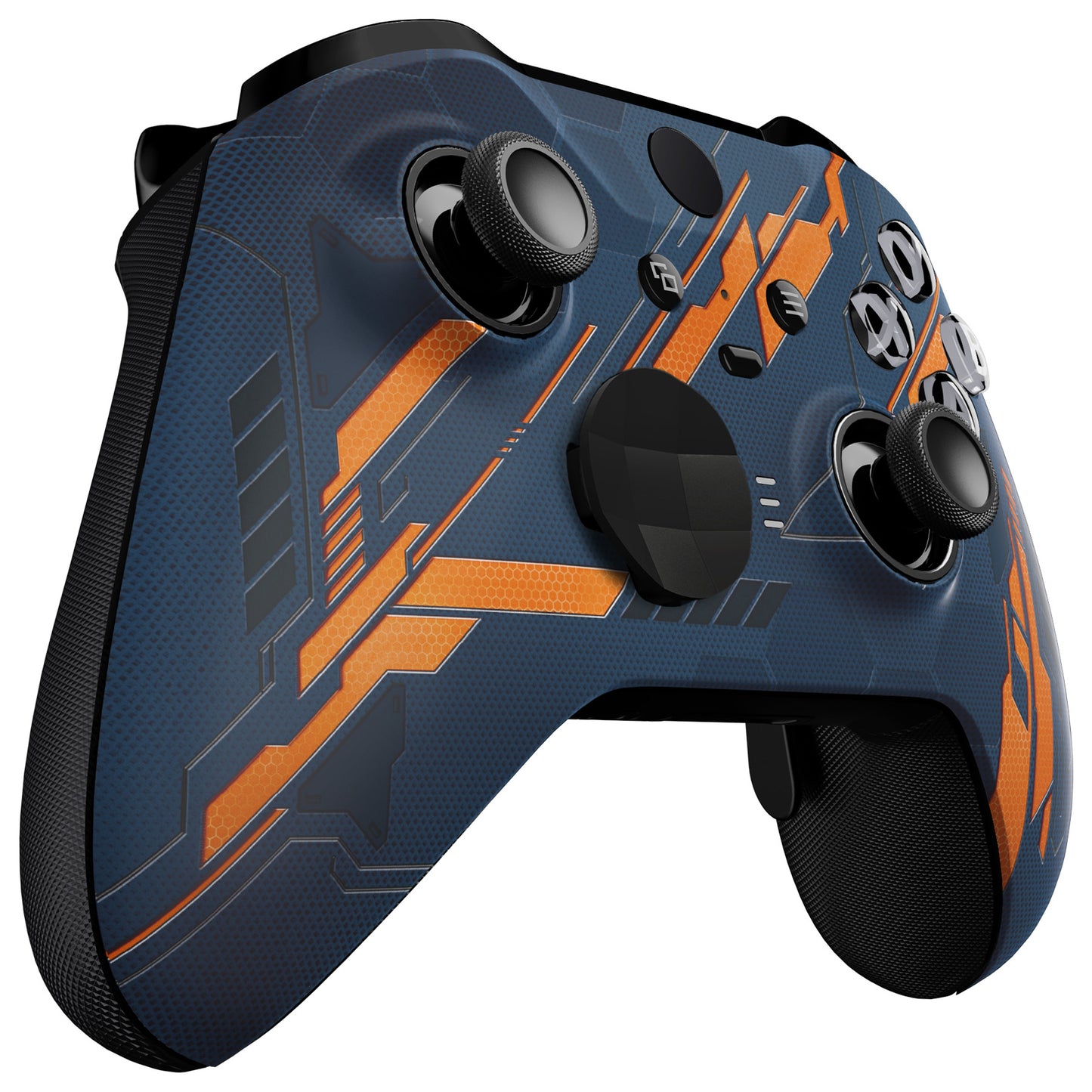 eXtremeRate Replacement Front Housing Shell Case with Accent Rings for Xbox One Elite Series 2 & Elite 2 Core Controller (Model 1797) - Glow in Dark Mecha - Yellow