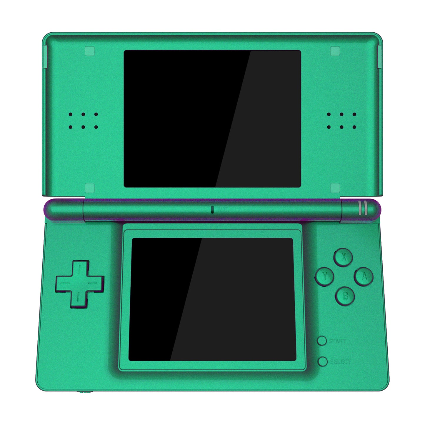 eXtremeRate Replacement Full Housing Shell & Buttons with Screen Lens for Nintendo DS Lite NDSL - Chameleon Green Purple