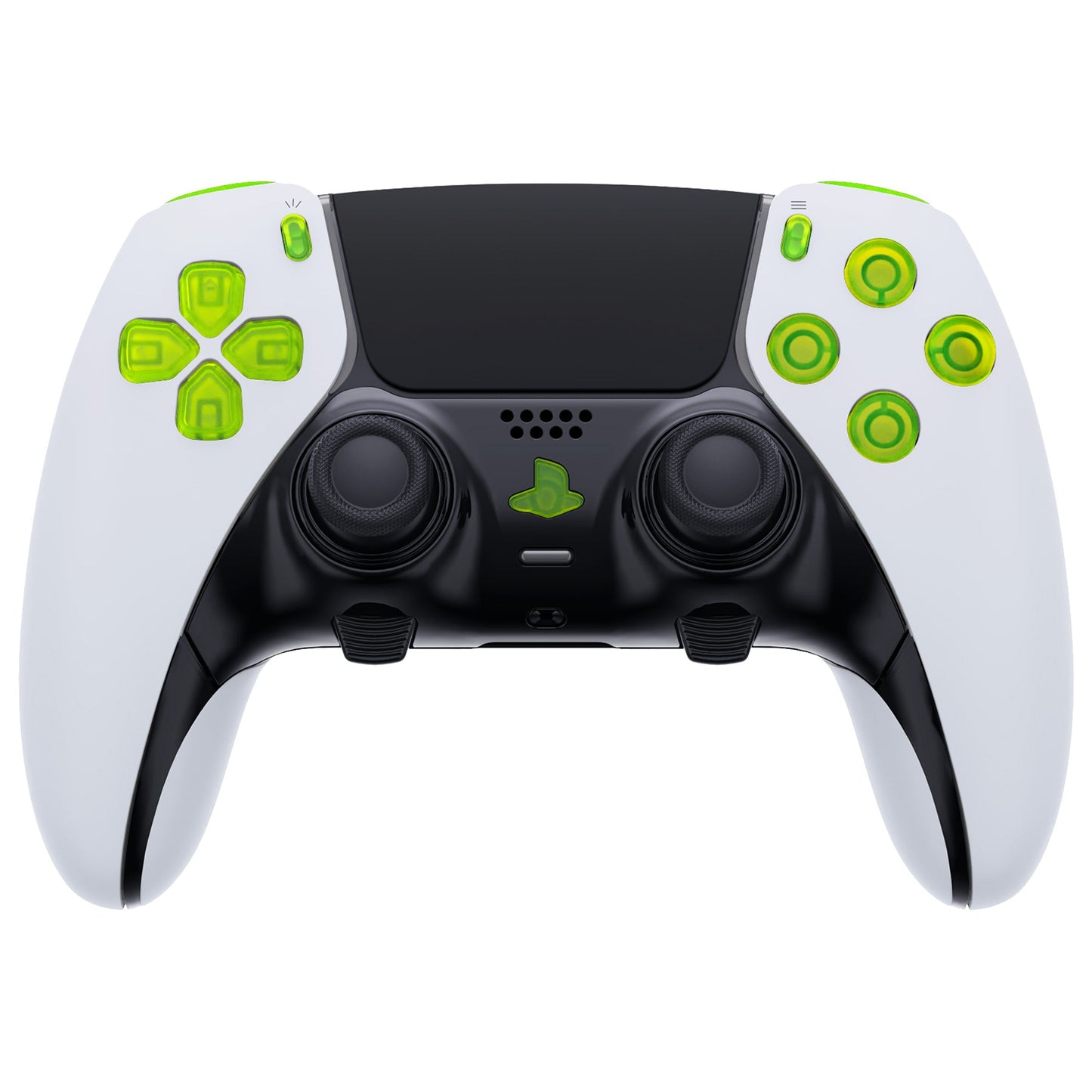 eXtremeRate Replacement Full Set Buttons Compatible with PS5 Edge Controller - Clear Lime Green eXtremeRate