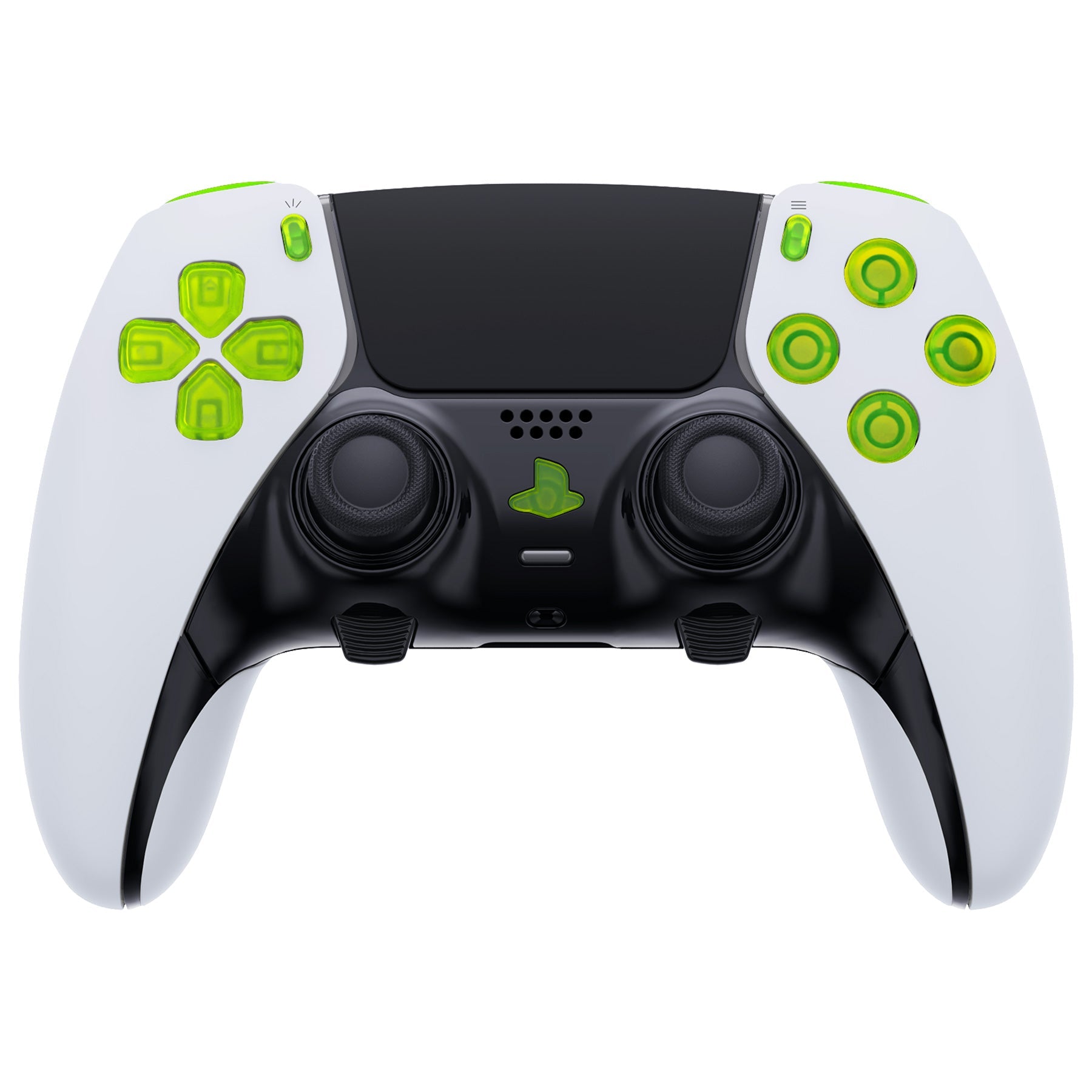 eXtremeRate Replacement Full Set Buttons Compatible with PS5 Edge Controller - Clear Lime Green eXtremeRate