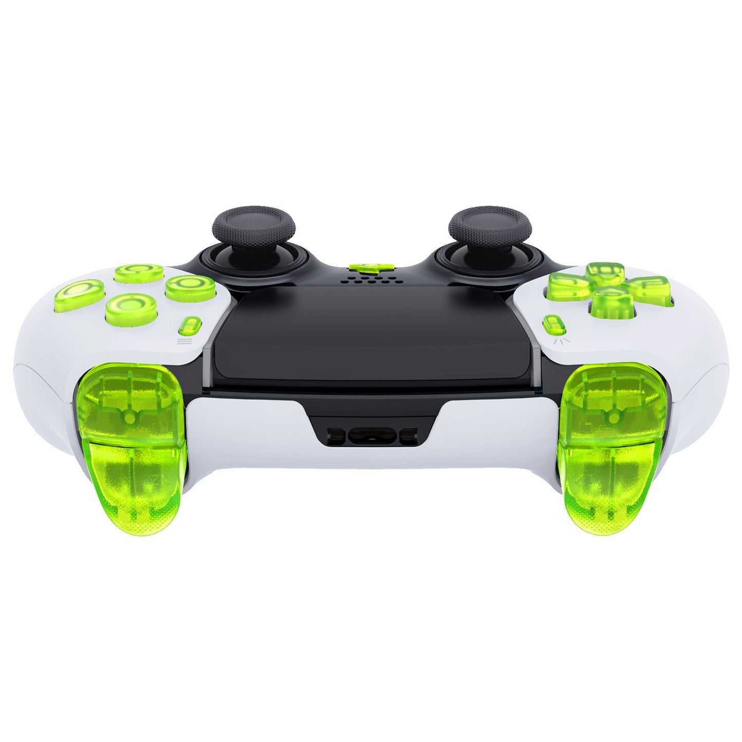 eXtremeRate Replacement Full Set Buttons Compatible with PS5 Edge Controller - Clear Lime Green eXtremeRate