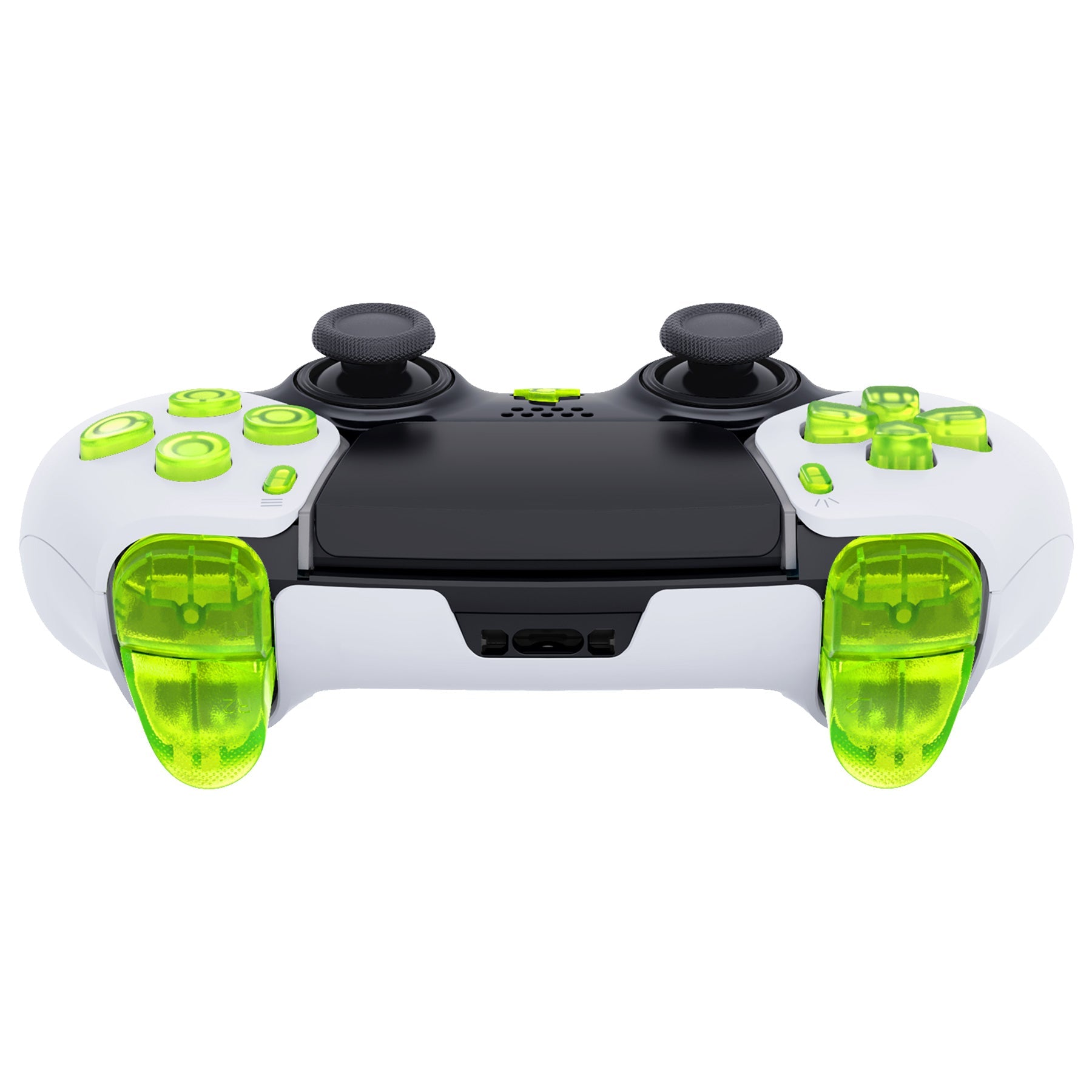 eXtremeRate Replacement Full Set Buttons Compatible with PS5 Edge Controller - Clear Lime Green eXtremeRate