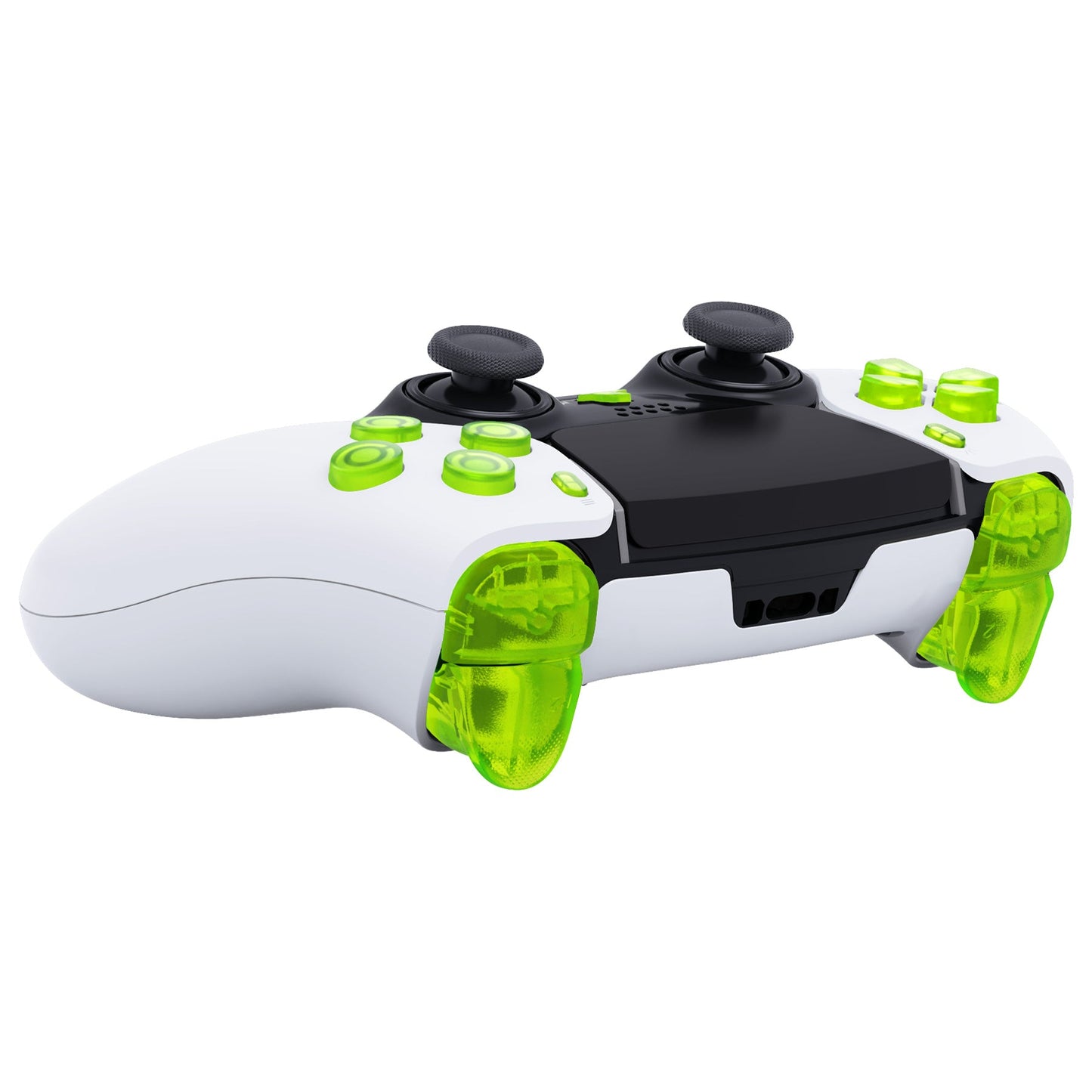 eXtremeRate Replacement Full Set Buttons Compatible with PS5 Edge Controller - Clear Lime Green eXtremeRate