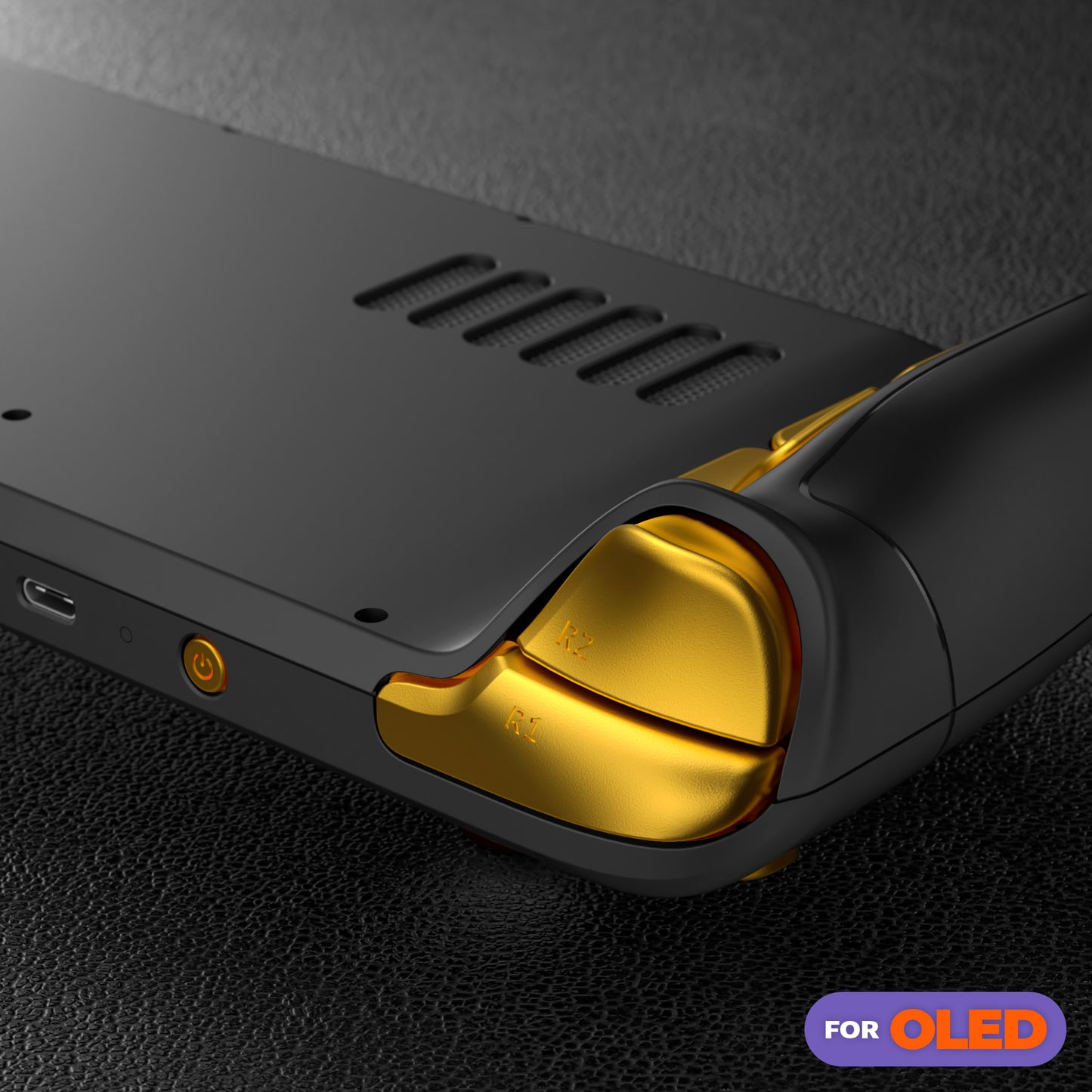 eXtremeRate Replacement Full Set Buttons for Steam Deck OLED - Chrome Gold