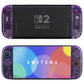 eXtremeRate DIY Replacement Full Set Shell Case with Buttons for Joycon 2 of Nintendo Switch 2 - Deluxe Version - Clear Atomic Purple