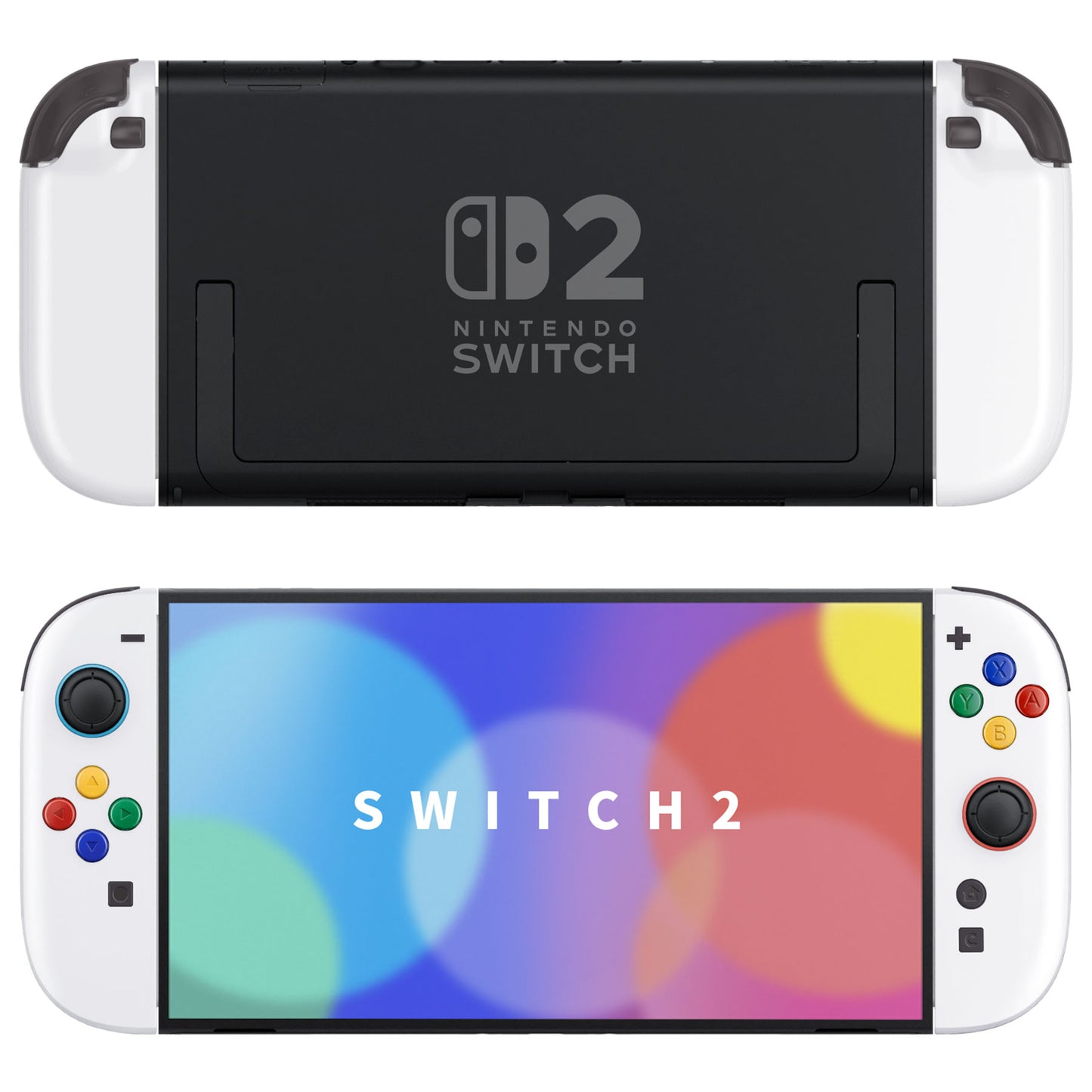 eXtremeRate DIY Replacement Full Set Shell Case with Buttons for Joycon 2 of Nintendo Switch 2 - Deluxe Version - White