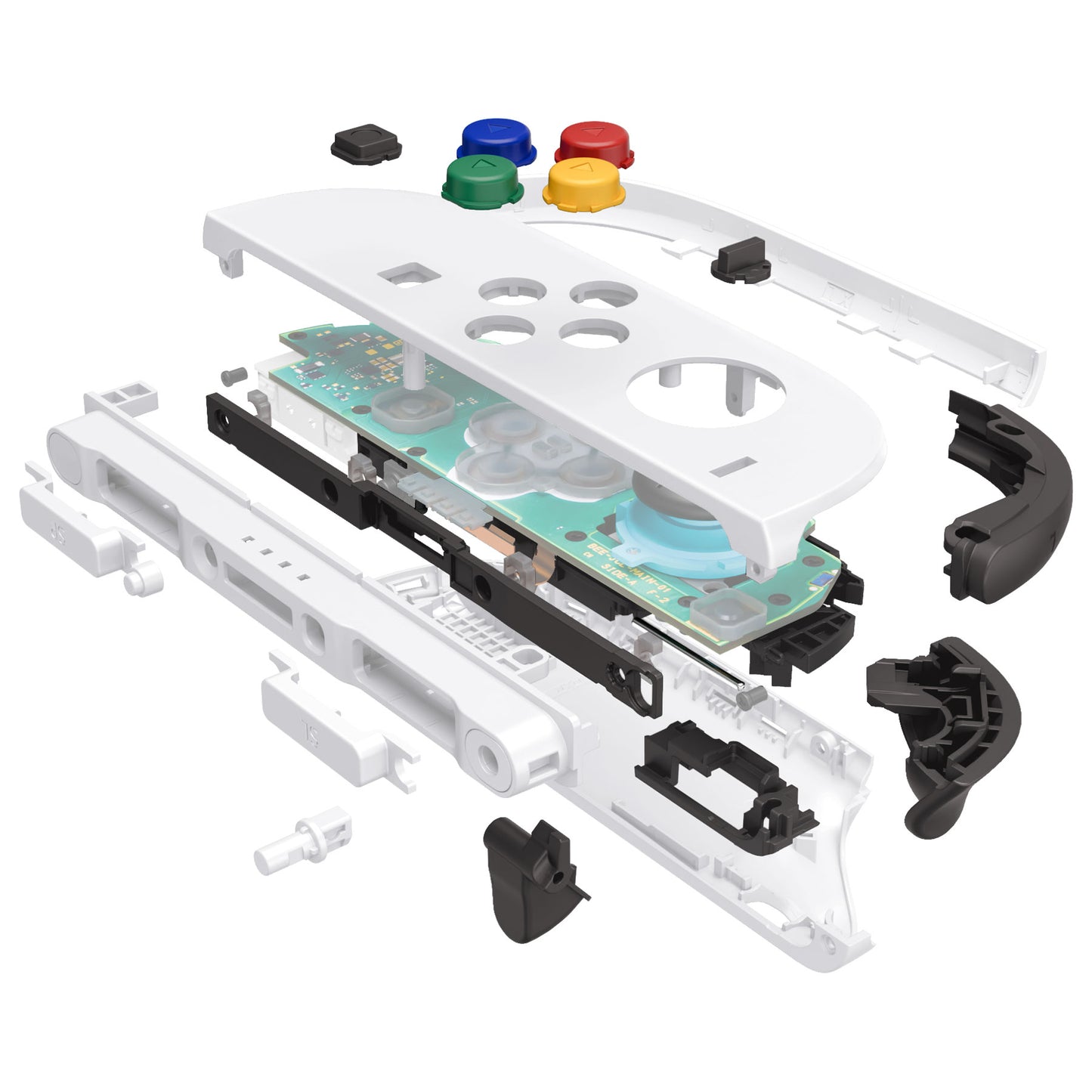 eXtremeRate DIY Replacement Full Set Shell Case with Buttons for Joycon 2 of Nintendo Switch 2 - Deluxe Version - White