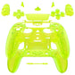 eXtremeRate Replacement Full Set Shells with Buttons Compatible with PS5 Edge Controller - Clear Lime Green